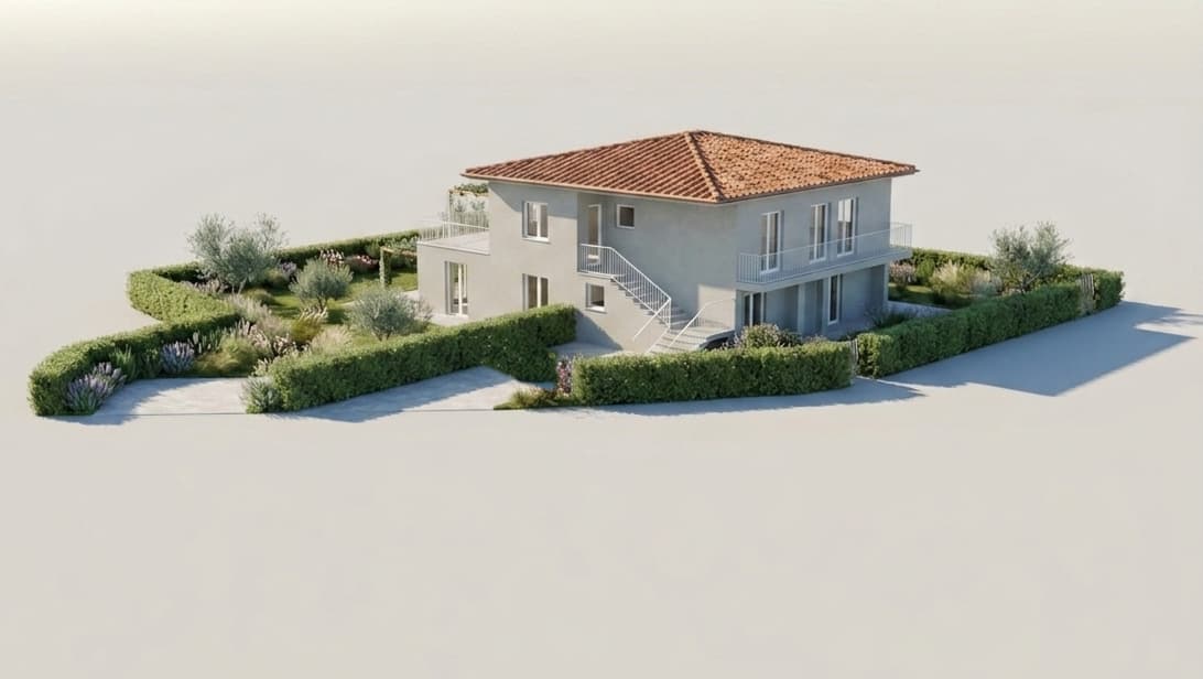 trifamiliare con terrazza di 50 mq