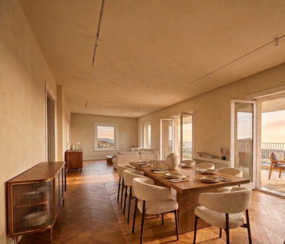 trifamiliare con terrazza di 50 mq